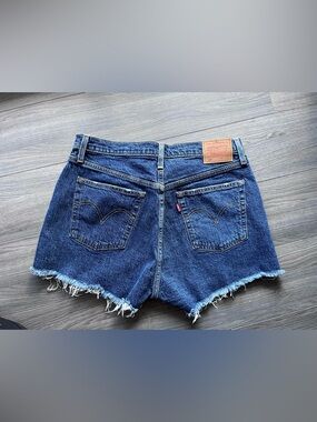Levi's 501 jean shorts button fly denim